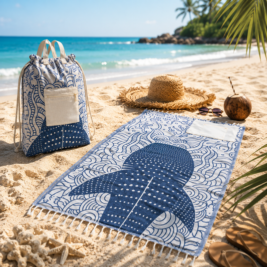 2-in-1 Beach Towel Backpack