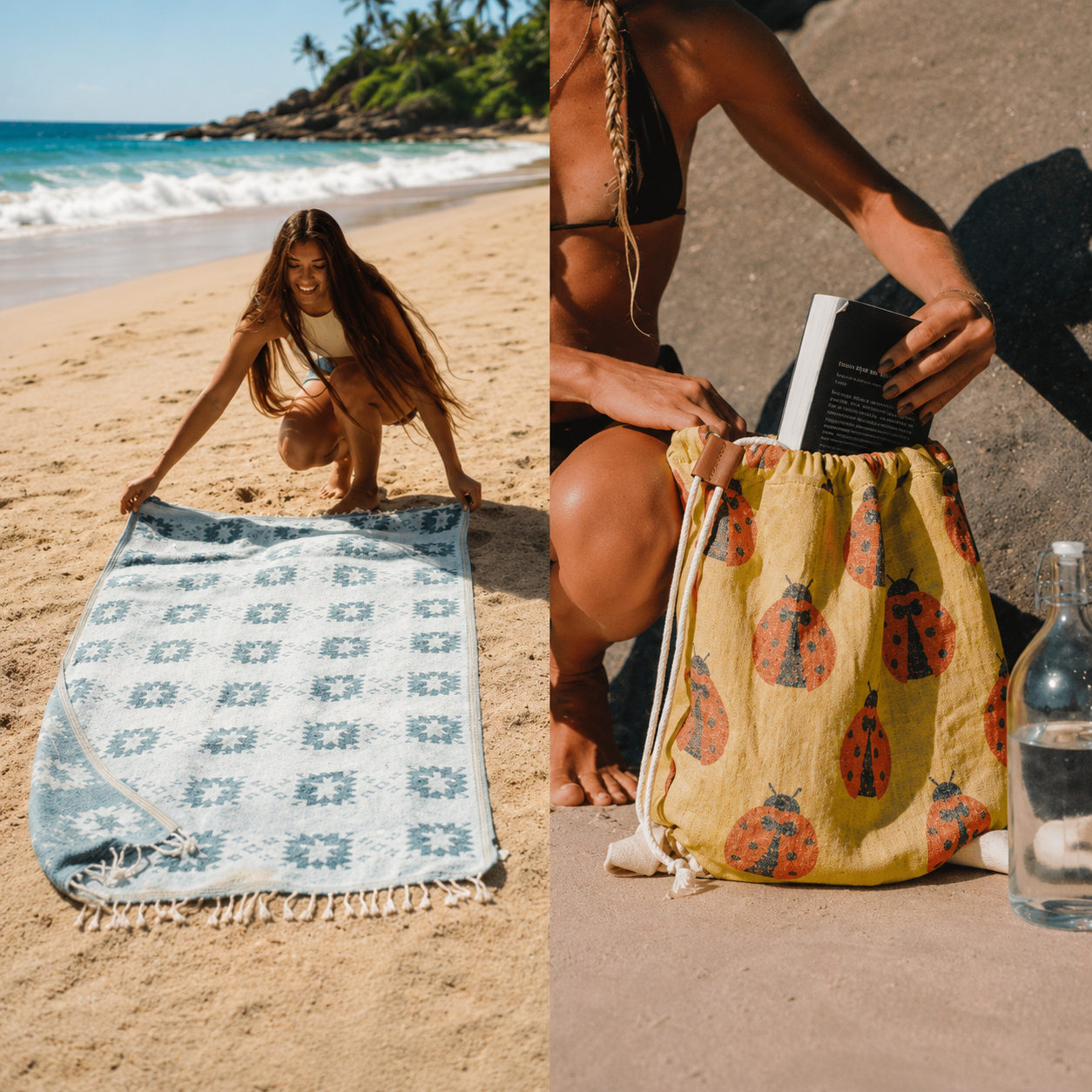 2-in-1 Beach Towel Backpack