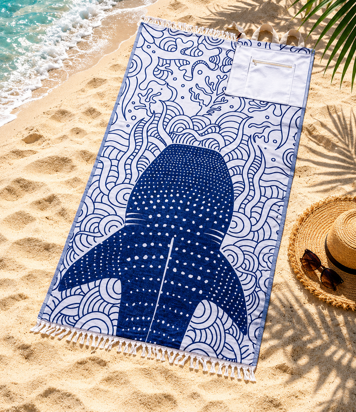 2-in-1 Beach Towel Backpack